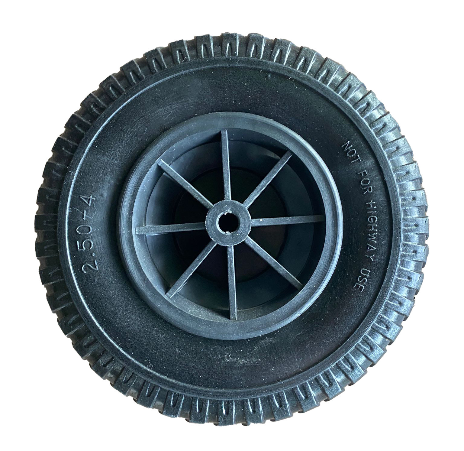 Wiel PU - Massief - voor bolderwagen - 2.50-4